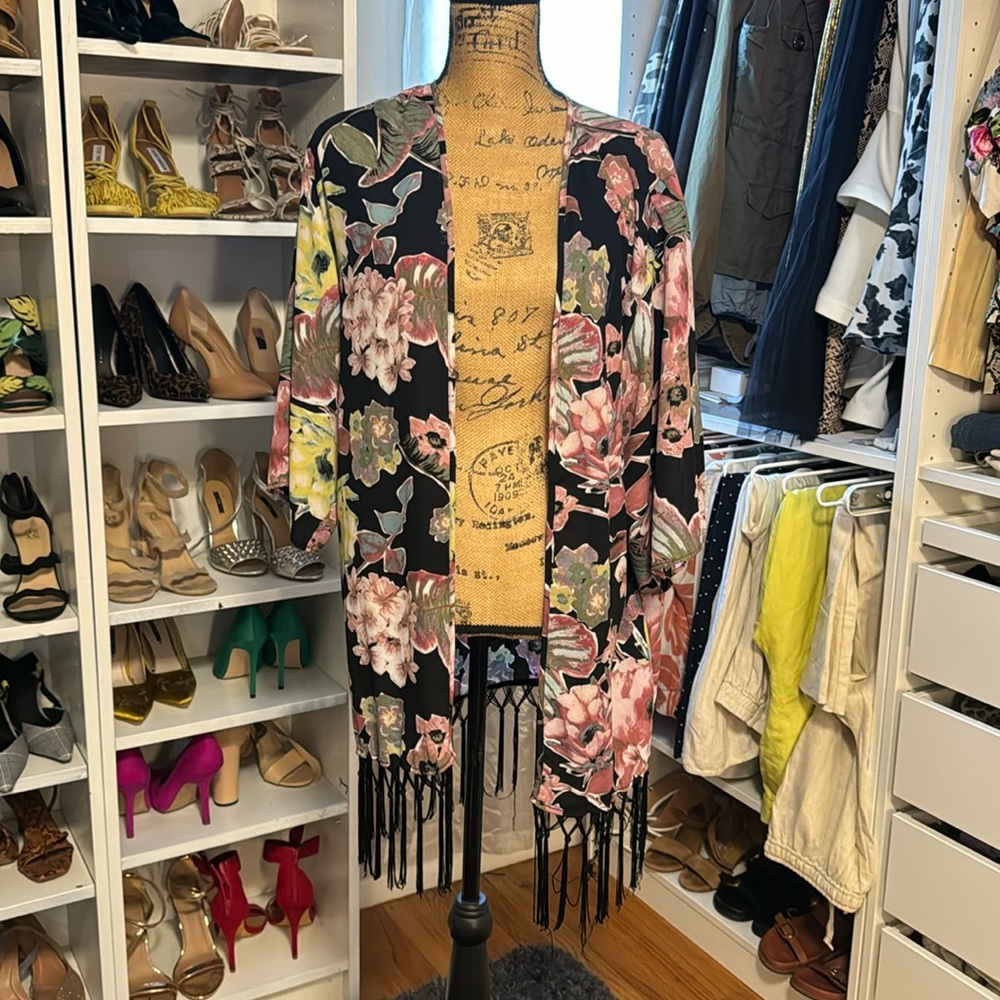 Floral beach coverup